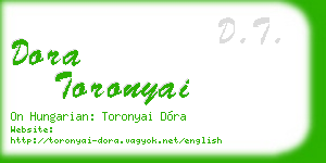 dora toronyai business card
